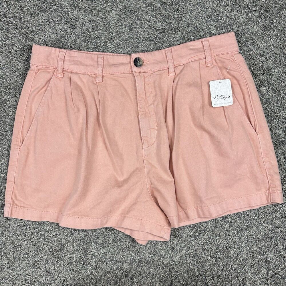 Free People Billie Chino Shorts Blush Pink Women Size 10